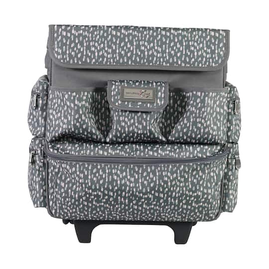 Everything Mary Gray & White Teacher Rolling Tote